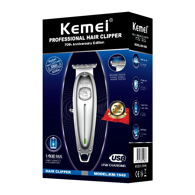 Kemei 1949 All-Metal Hair Trimmer Professional Clipper Rechargeable Men Electric Beard Shaver Hair Cutting Machine For Barber hair clipper hair trimmer