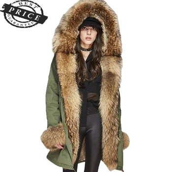 Preise Mode Neue Winter Faux Frau Pelz Plus Größe Damen Kleidung Echt Marderhund Fell Kapuze Lose Mäntel Weibliche Echtpelz Mäntel CY484