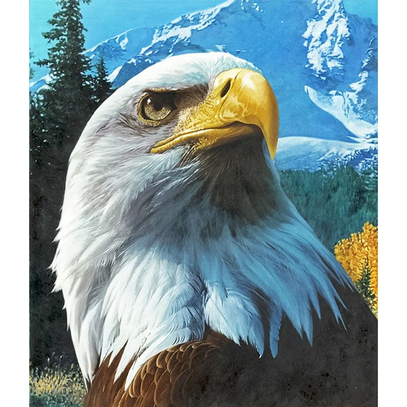 DIY 5D Diamond Painting Eagle Animal Mosaic Cross Stitch Full Round Drill Embroidery Rhinestone Handmade Home Decor Gift | Дом и сад