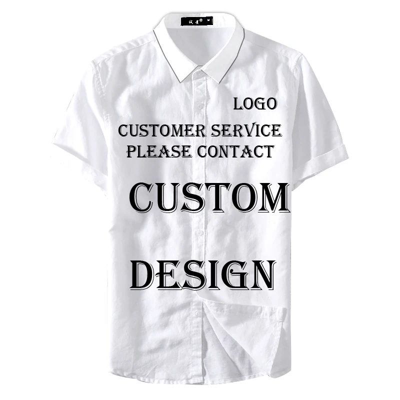Уличная Гавайская Мода Тонкая кнопка воротник Мужская 5xl Повседневная рубашка - Цвет: custom style