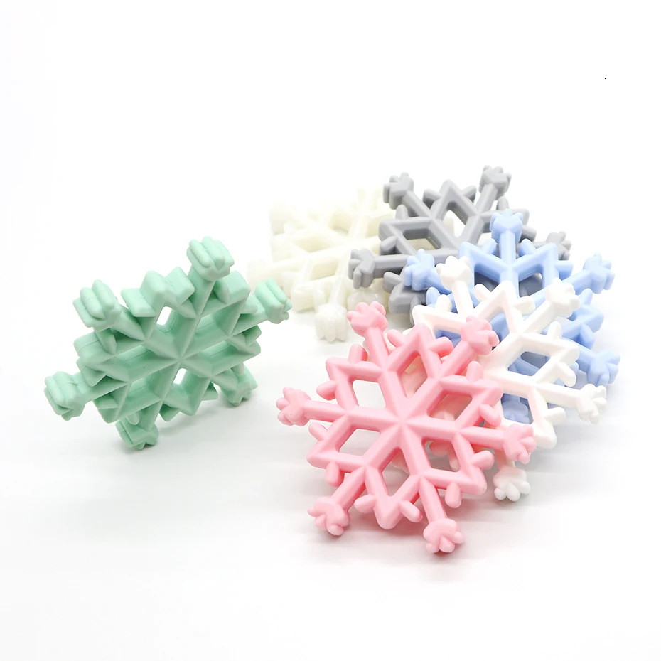 Прекрасный грызун Снежинка силиконовый Прорезыватель для зубов детская игрушка безопасный BPA бесплатно развивающие игрушки Детские Прорезыватели Для новорожденных жевательные подарки