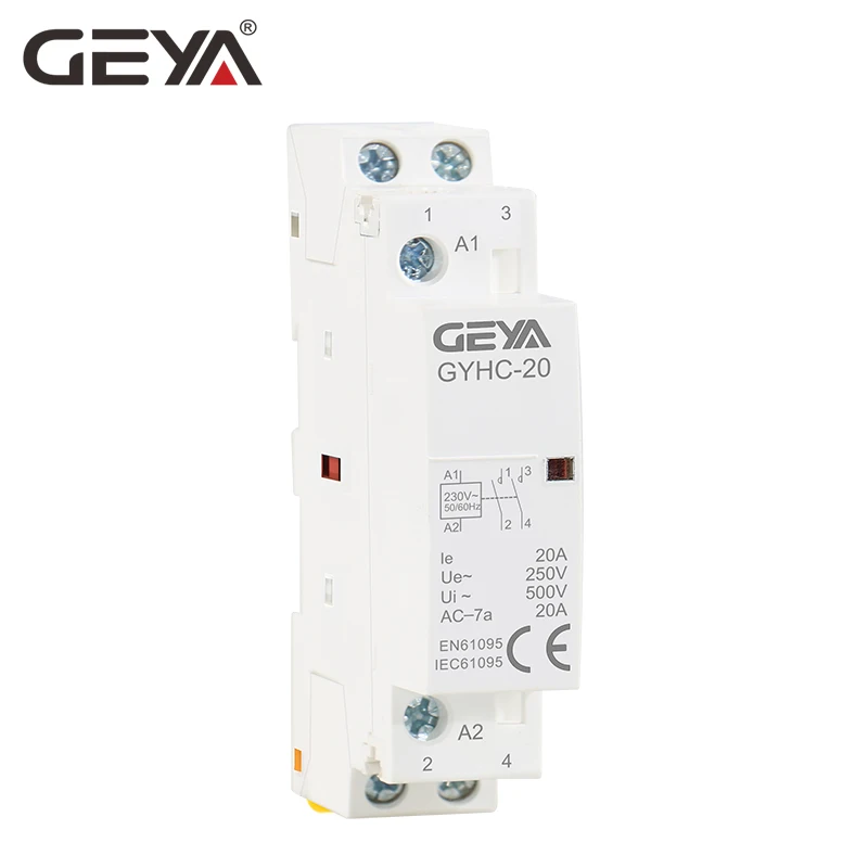 GEYA GYHC Американская классификация проводов 2р 20A 2NO 2NC 1NO1NC бытовой контактор 220V 50/60Hz автоматической Din Rail контактор переменного тока