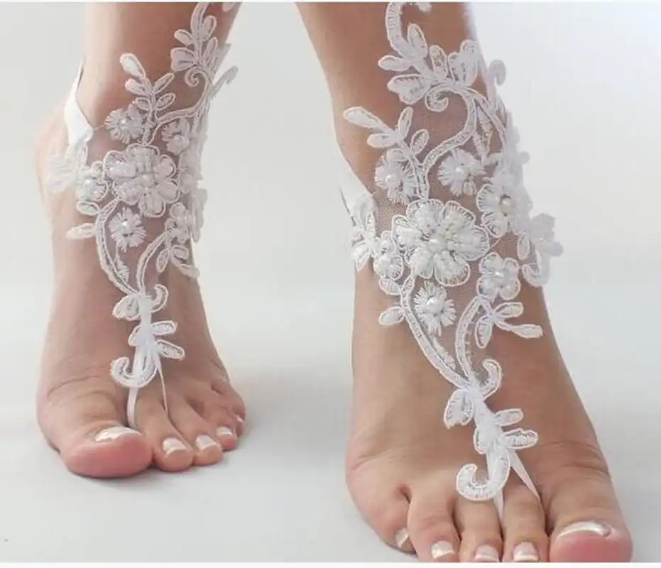 bridal barefoot sandals