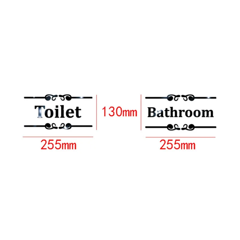 mirror sticker Creative Diy Fashion Personality 3D Wall Stickers Toilet Bathroom Tips Stickers spiegel sticker #3O17 (11)