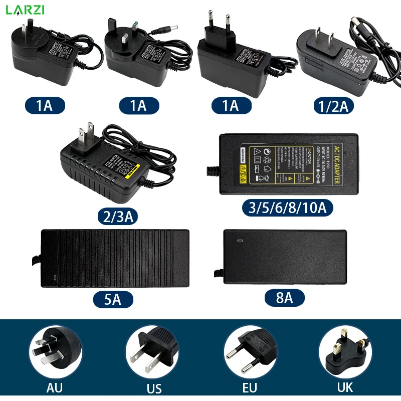 AC 100V - 240V DC/DC 12V 1A 2A 3A 5A 6A 8A 10A светильник ing трансформаторы Питание адаптер конвертер
