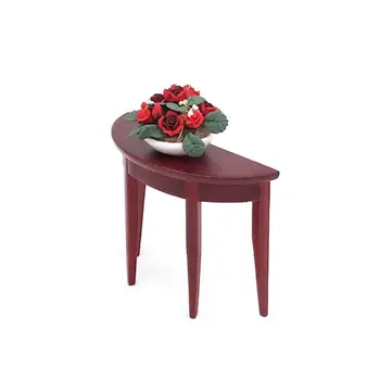 

2019 New 1/12 Mini Dollhouse Miniature Furniture Living Room Kitchen Semicircular Table