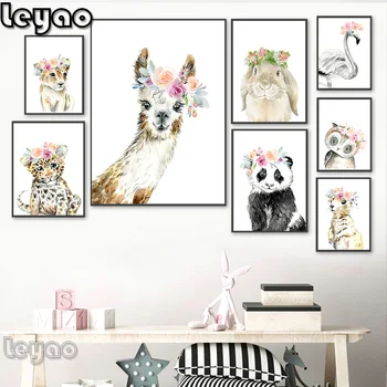 

Llama Panda Alpaca Leopard Lion Cartoon diamond Painting full square/round,diamond embroidery Pictures Baby Kids Room Decor