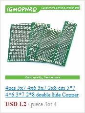 4 шт. 5x7 4x6 3x7 2x8 см 5*7 4*6 3*7 2*8 двухсторонний медный Прототип pcb универсальная плата пещерная пластина печатная плата