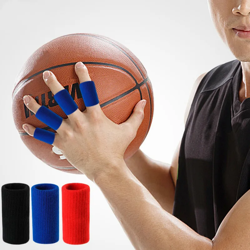 

10pcs/Set Stretch Basketball Finger Sleeves Guard Support Outdoor Sports Finger Protector Cover Aid Arthritis Band Wrap Dropship