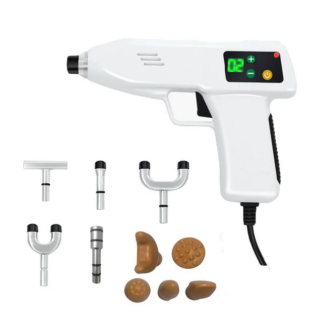  Best 4 Level 10 Heads Adjustable Chiropractic tools Electric Correction Gun Massager