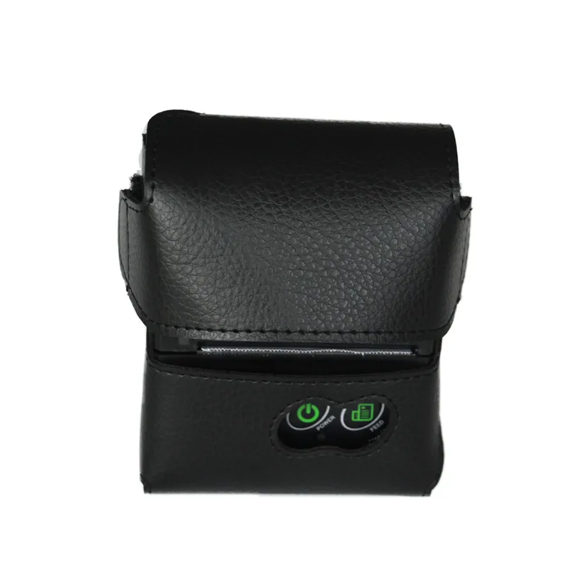Printer with case Bluetooth принтер 58 мм Термальный чековый ESC/POS Розничный ручной штрих-код USB беспроводной Android Windows мини портативный принтер - Цвет: Printer with case