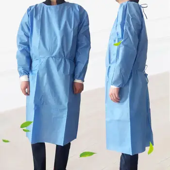 

Unisex Disposable Protective Clothing Non Woven Work Clothes Drawstring Isolation Thick Breathable Waterproof Protection Suit