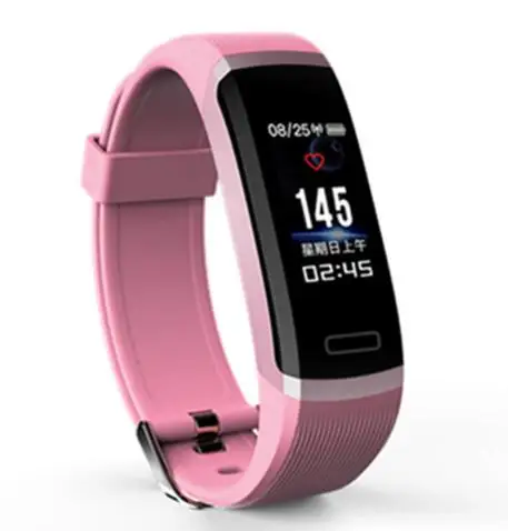 Longet Sport Smart Watch GT101 Waterproof Color Screen Fitness Tracker Heart Rate Monitor Call Reminder Smartwatch Men Women - Цвет: Pink