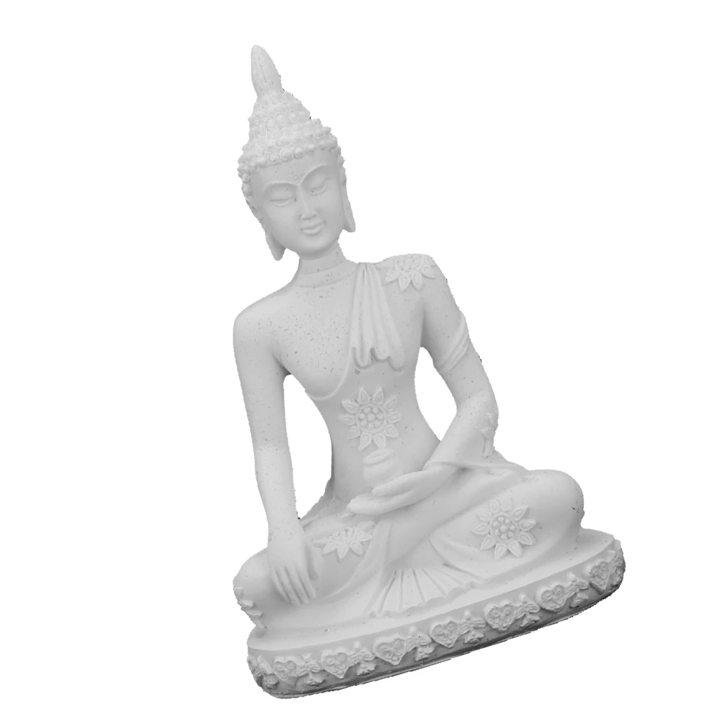 Decorative Seated The Hue Monk Buddha Figurine Sandstone Finished 3 inch Tall Meditation Buddha Figurine Fengshui Decoration