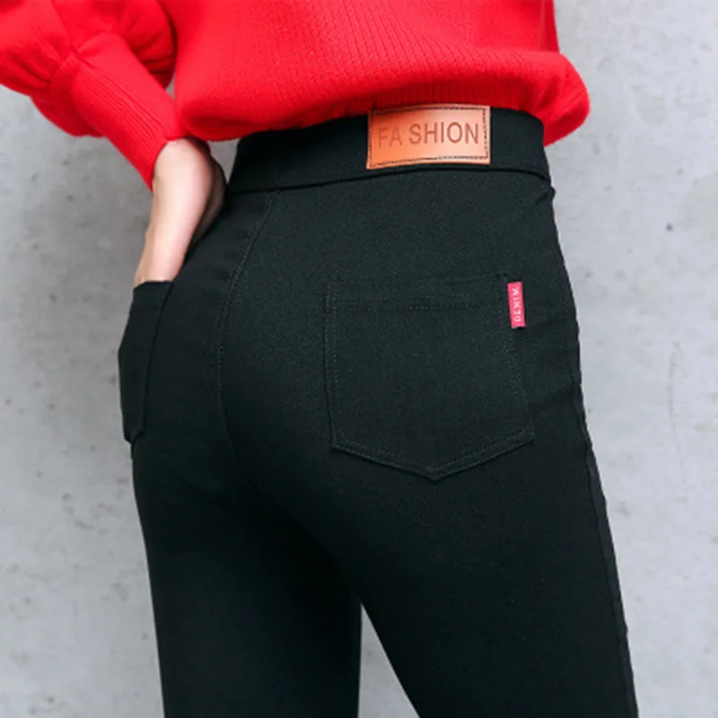 Winter Pants Women Thick Warm Fitness Leggings Gold Fleeces Footless Leggings Female Skinny Black Legging Plus Size Slim Legging
