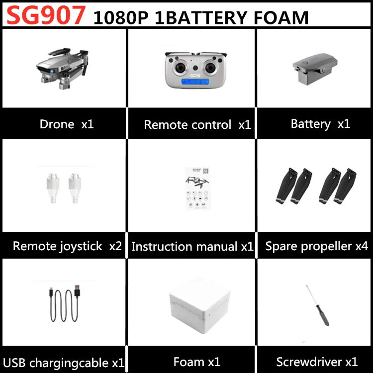 SG907 gps zangao com 4 K hd камера угловая 5g wifi FPV RC Квадрокоптер Профессиональный видеорегистратор дроны e520s e58 - Цвет: 1080P GPS 1B