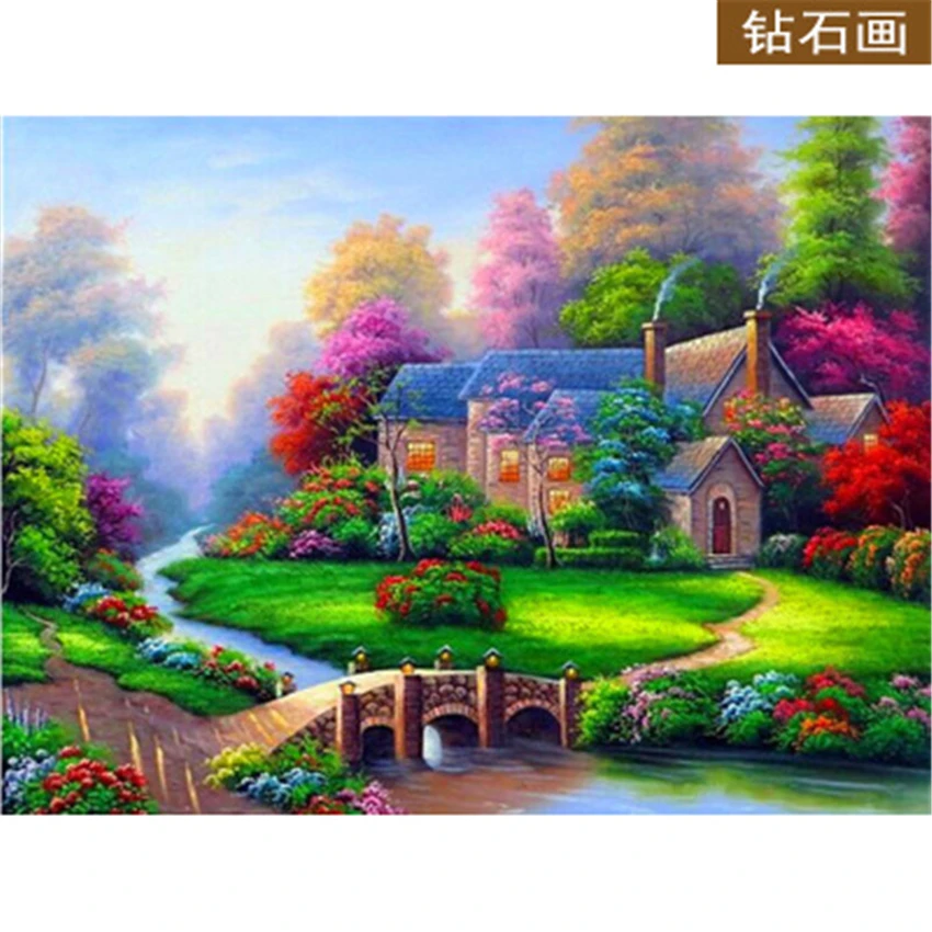 5D DIY Diamond Painting dream town Rhinestones Pictures Embroidery Sale Landscape desert | Дом и сад
