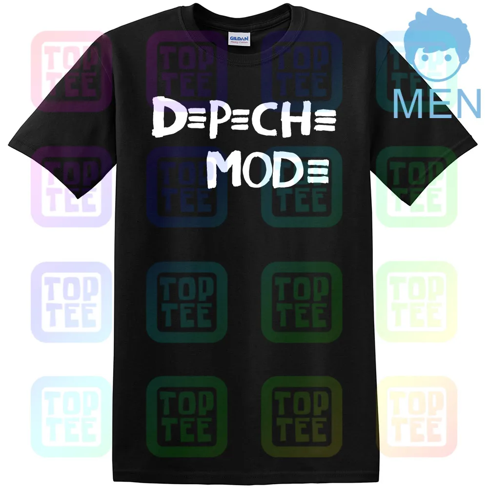 Depeche рубашка Mode футболка унисекс Тур размеры 1988 США все s черная полоса для мужчин новинка 4 - Цвет: MEN-BLACK