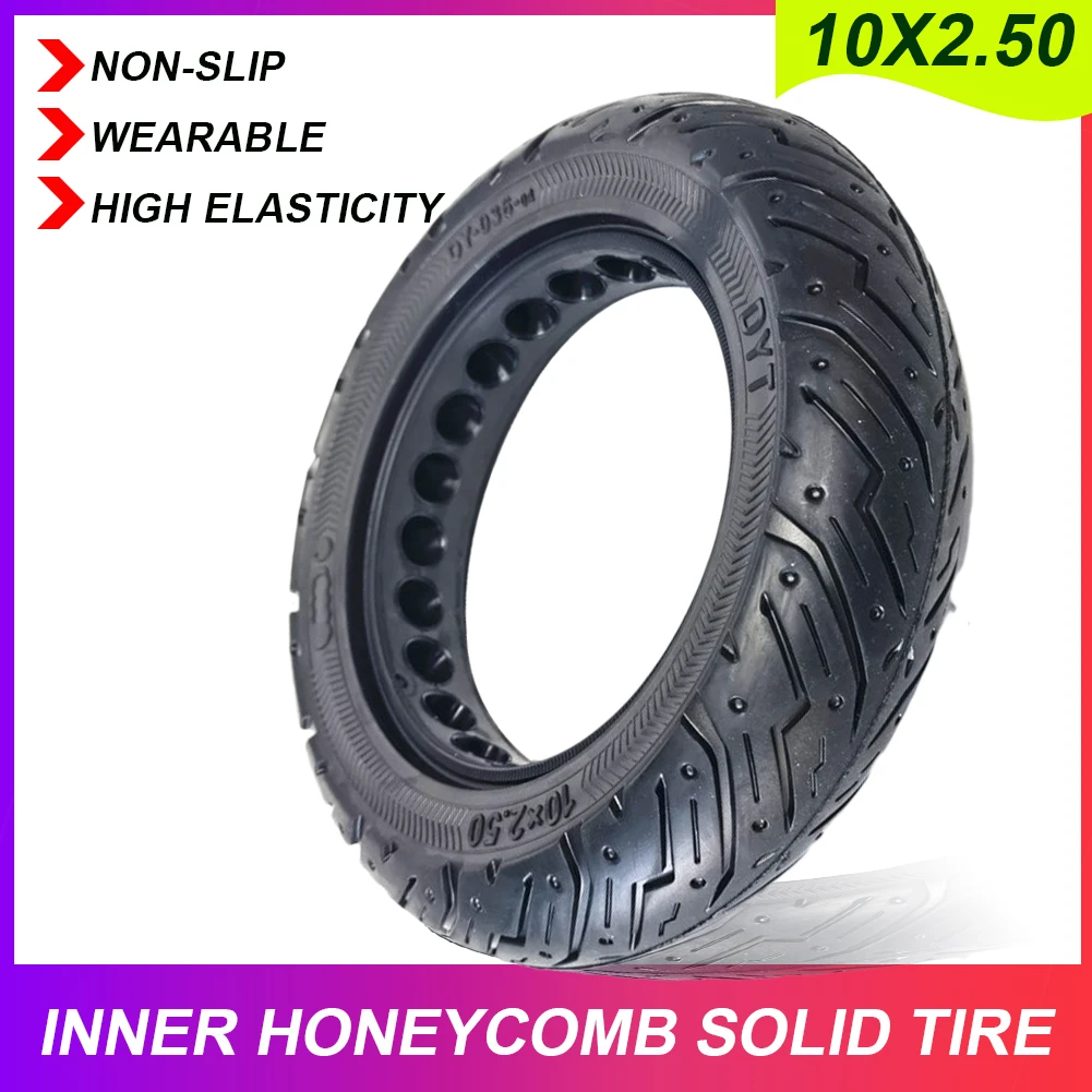 Sports Scooter Tire Gears Electric Cover 10x2 Black Replacement Spare Parts