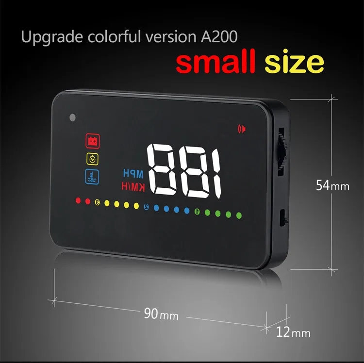 Newest Best Sell Car projector Speedometer OBD2/OBDII 3.5 inch Car HUD A200 Car Head Up Display HUD