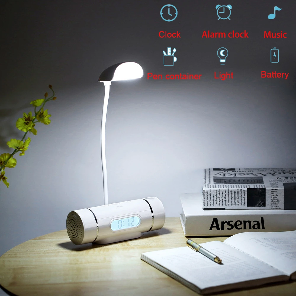 table lamp with clock