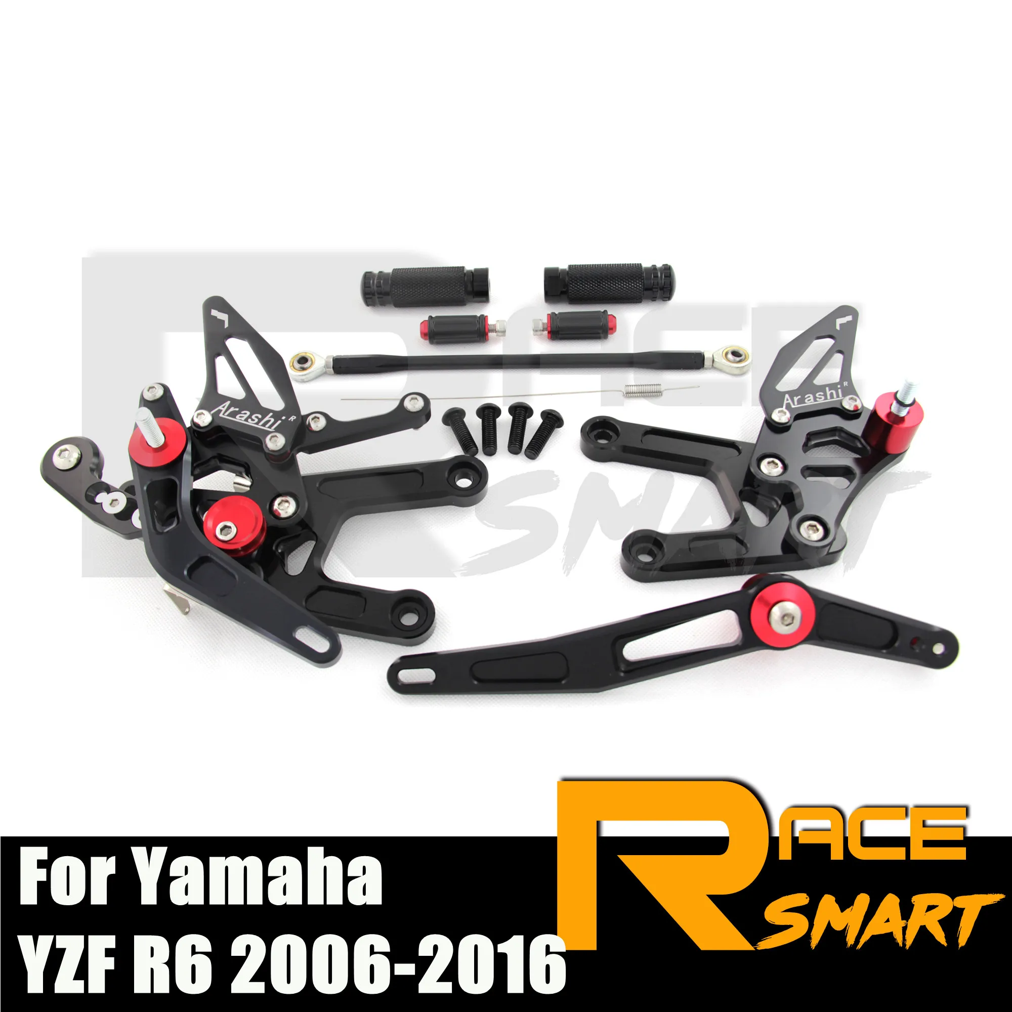 Motorcycle CNC Adjustable Rearset Rider Rear Sets Footrests Foot Pegs For YAMAHA YZF R6 2006-2016 YZF-R6 YZFR 2007 2008 2009