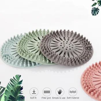 

Hair Stopper Shower Drain Covers Bathroom Bathtub Supplies Portable Sink Filter Drain Strainer Kitchen Accessories Silicone 1pcs