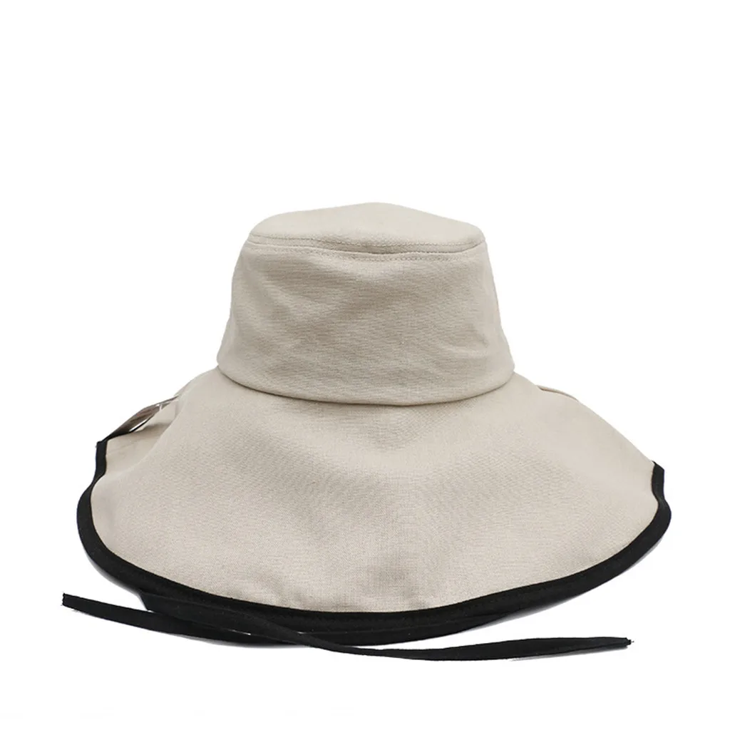 Khaki Cap Женская панама, летняя Соломенная женская Рыбацкая Кепка, регулируемый, для спорта на открытом воздухе, шляпа от солнца, пляжная шляпа от солнца - Цвет: Khaki Cap