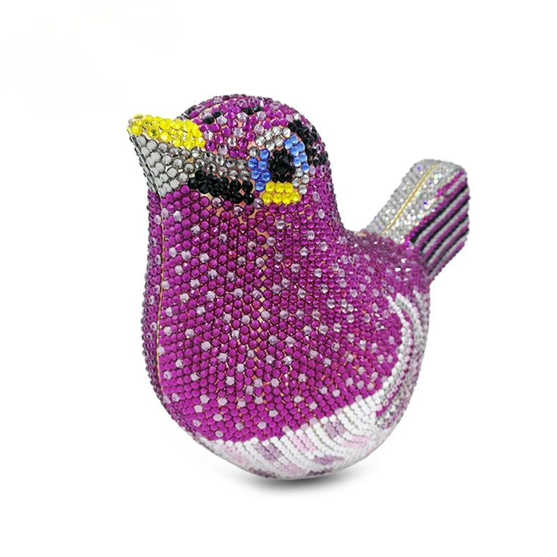 Fashion Animal Bird Women Luxury Crystal Evening Bag Bridal Wedding Clutch Rhinestone Bridal Purse Girl Shoulder Handbag