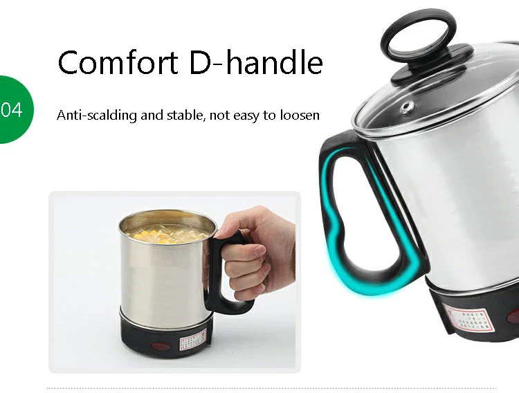 DMWD мультикукер электрическая сковорода портативная нержавеющая сталь нагревательная чашка лапша молочный суп, каша кастрюля для приготовления пищи мини кофеварка