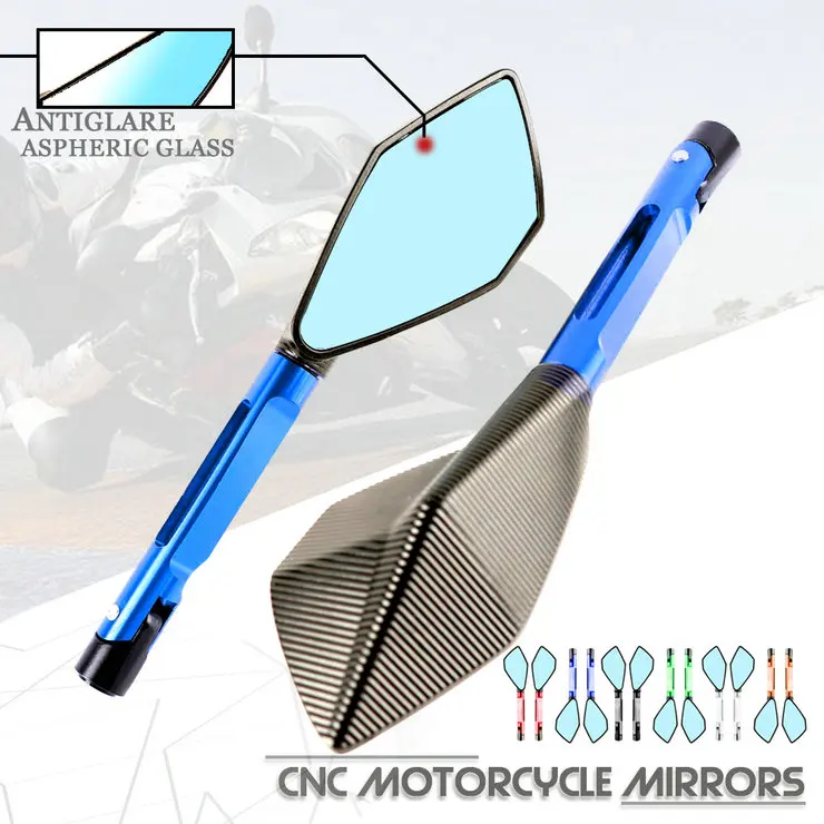 

8mm 10mm Motorcycle Universal Pentagon Rear View Mirrors Handle Bar End Rearview Side Mirror For HONDA CBR1000RR FIREBLADE RC51