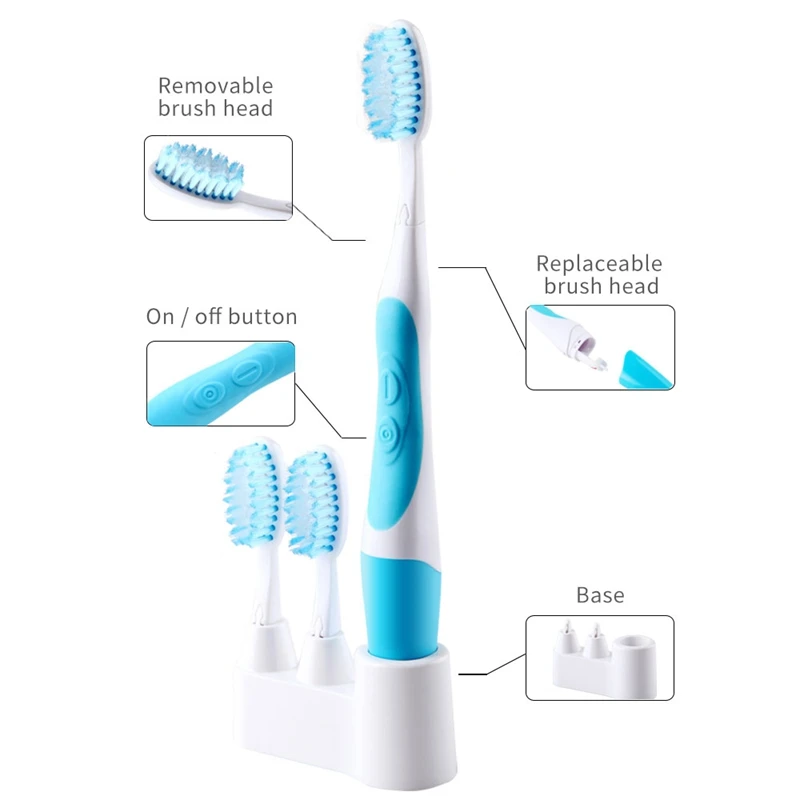 EAS-Sonic электрическая зубная щетка сильная Чистка отбеливание зубная щетка Usb зарядка Dupont щетка 3 Регулируемый режим чистки