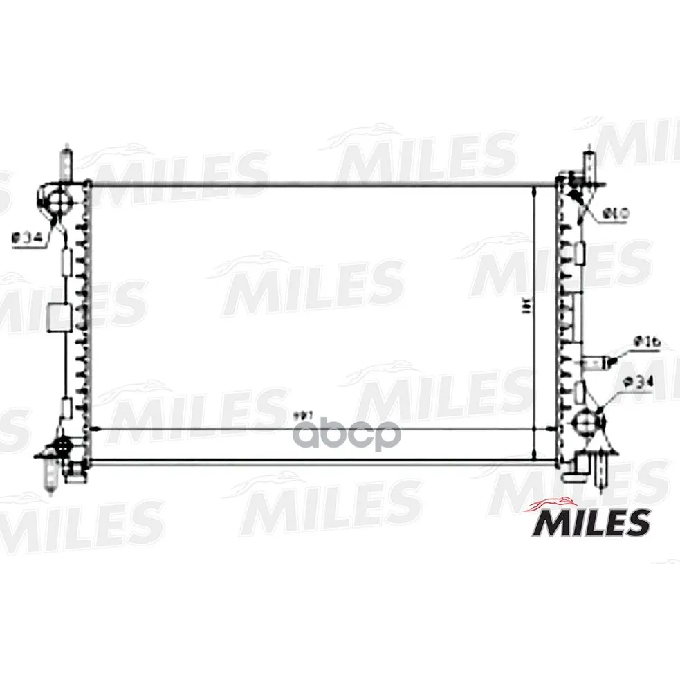 Радиатор Ford Focus 1.4-1.8 98-04 Miles Acrm026 Miles арт. ACRM026