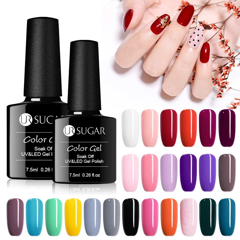 

UR SUGAR 2019 New Arrival Nail Gel Varnish Soak Off UV LED Gel Nail Polish Base Coat Matte Coat No Wipe Top Color Gel Polish