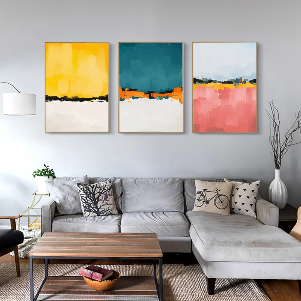 

Абстрактный розовый синий желтый фон настенная Картина на холсте скандинавские постеры и принты настенные картины для украшения гостиной
