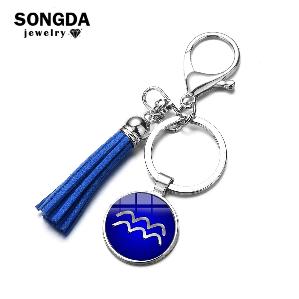 SONGDA высококачественный 12 знаков зодиака брелок для ключей с созвездиями|Брелоки|