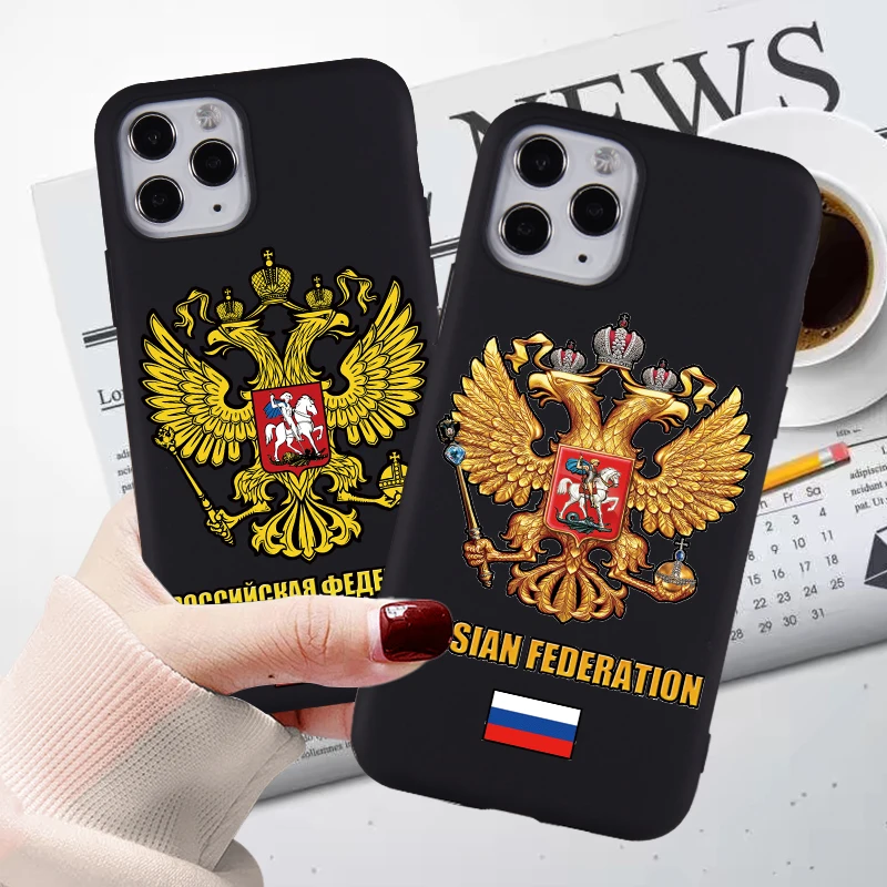 Забавные чехлы для телефонов iPhone 12 SE 11 Pro 6s 7 8 Plus X XS MAX XR пальто рук России чехол