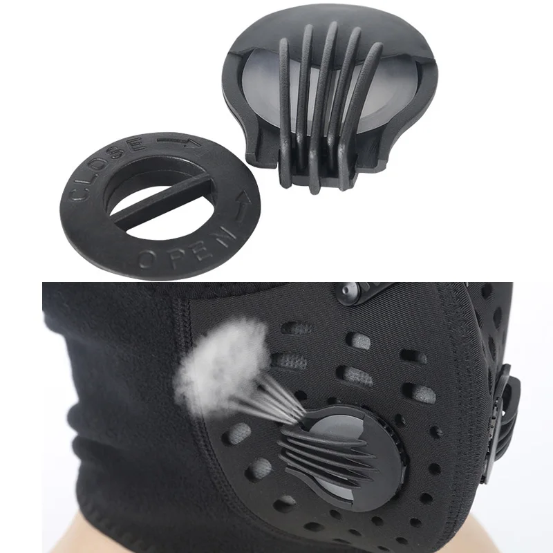 XINTOWN Bike Riding Face Mask Valves Activated Carbon Filter Windproof Personality Outdoor Sports Masks Accessories Cycling