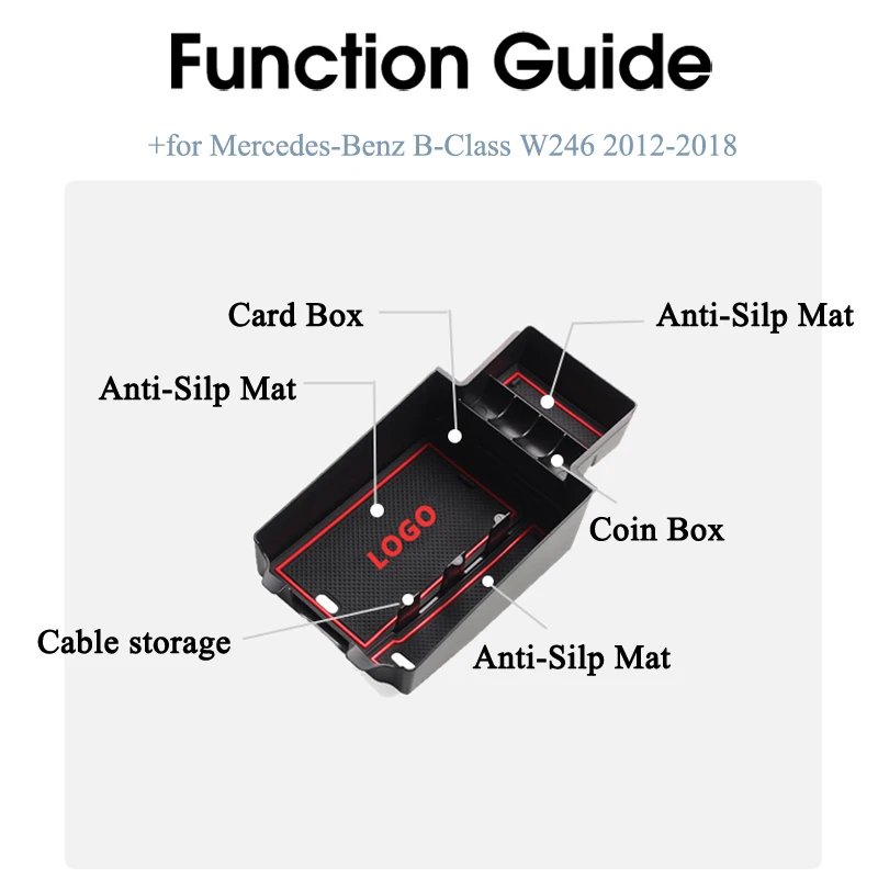 Автомобильный Органайзер, аксессуары для Mercedes Benz B-Class W246 2012~ B180 B200 B220 B250 AMG подлокотник коробка для хранения