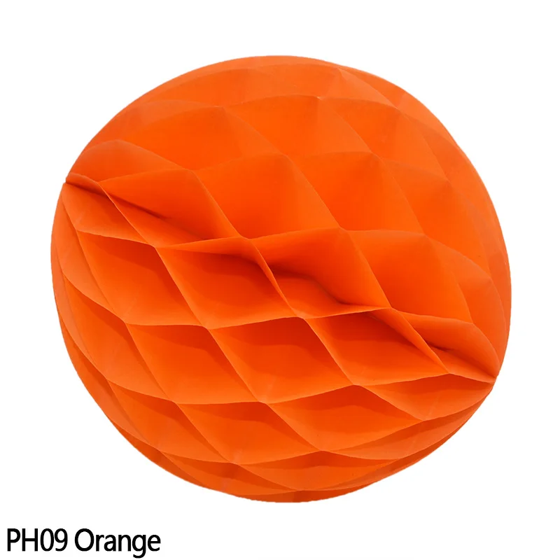 PH09 Orange 5 шт. 20 см декоративный цветок сотовый шар бумажный фонарь для свадьбы, дня рождения, украшения для детского душа - Цвет: PH09 Orange