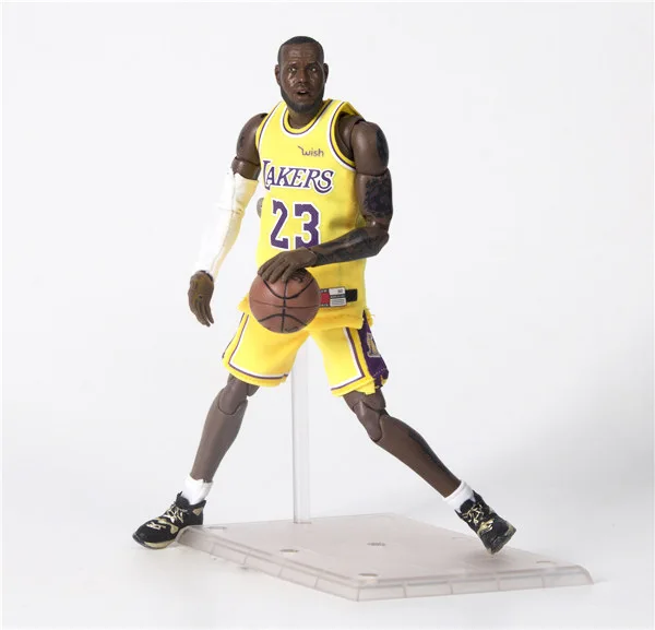 НБА 1/9 Лейкерс 2 поколение Леброн Джеймс 23 желтый действительно одежда мобильный Гараж Комплект Модель