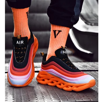 

Rainbow-colored lightweight wear-resistant fashion sneakers for men to increase breathability and comfort, large shoes new2020
