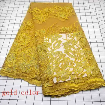 

Embroidery African Beads Lace Fabric 2020 High Quality French Tulle Mesh Lace Fabric Nigeria Net Lace Fabric Guipure For Wedding