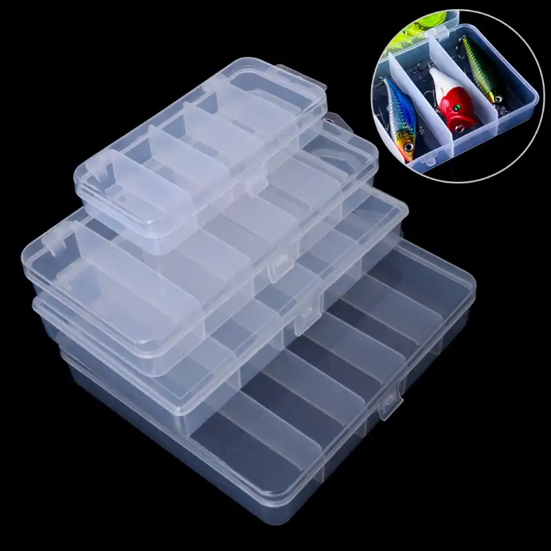 5 Compartments Large Size Fishing Tackle Box Storage Bait Lure Container