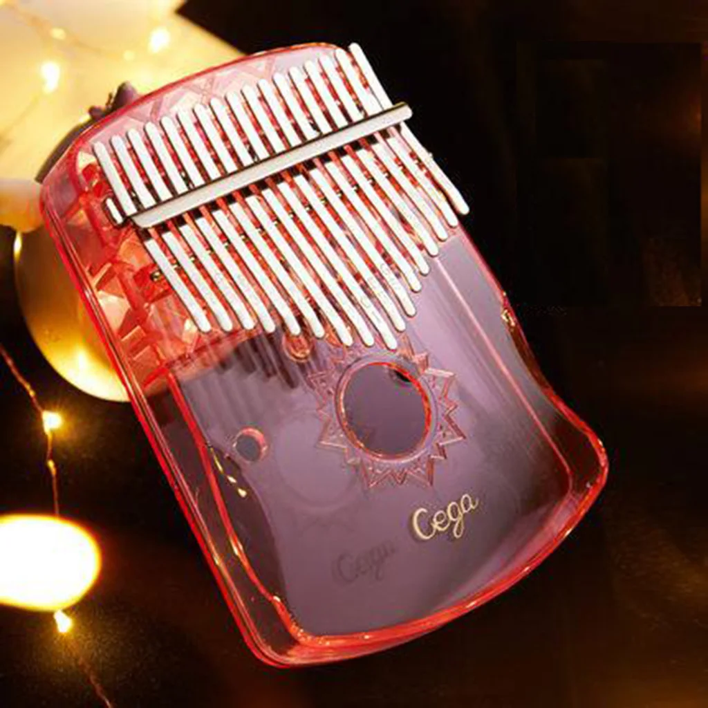 Portable Clear 17-Key Kalimba Mbira Finger Piano Mini Gift Toys 18x13x3.5cm