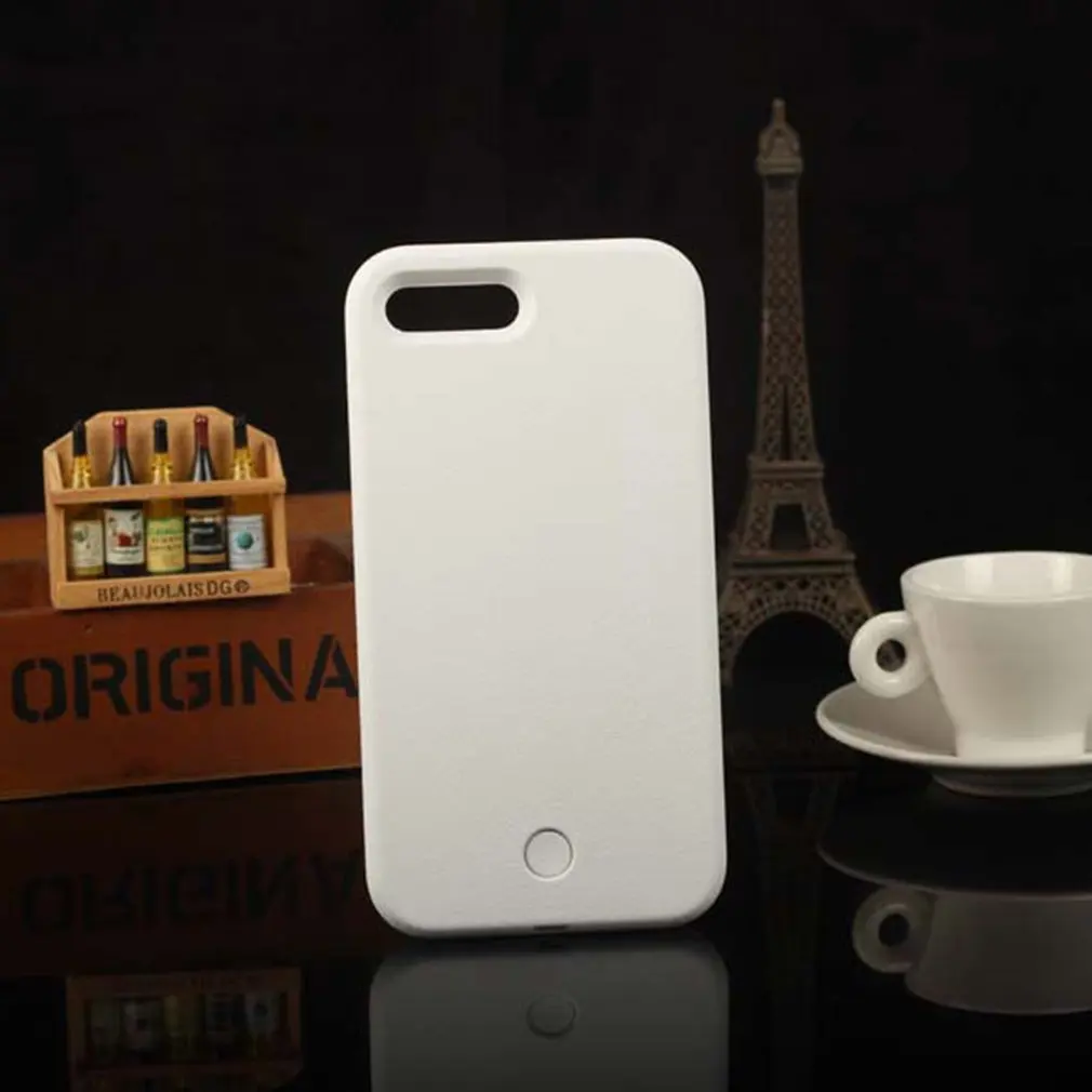 

Luminous Phone Case For iPhone 6 6s 7 8 Plus X Perfect Selfie Light Up Glowing Case Cover for iPhone 5 5s SE Phone Bag Durable