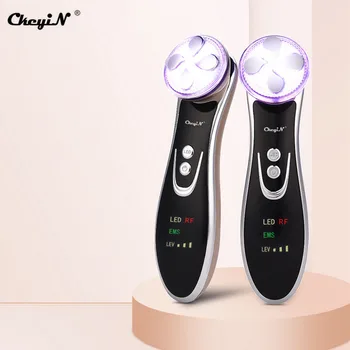 

CkeyiN Facial Electroporation RF Radio Frequency LED Photon Face Lifting Tighten Wrinkle Removal Skin Care Beauty Face Massager