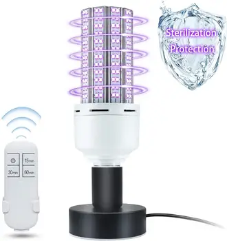 

2020 Newest UV Light Bulb, Remote Control Led UV Lamp E26/E27,Suitable for Home, Restaurant, School, Office (Remote Control Time