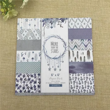 

24 sheet 6"X6" STARS of the flower patterned paper Scrapbooking paper pack handmade craft paper craft Background pad