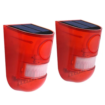 

Solar Alarm Light Waterproof Warning Lights Sound Alarm over Motion Sensor
